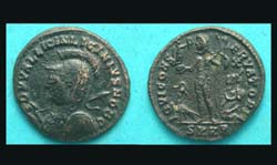 Licinius II, Heraclea, Helmeted Issue, Jupiter reverse, Sharp!